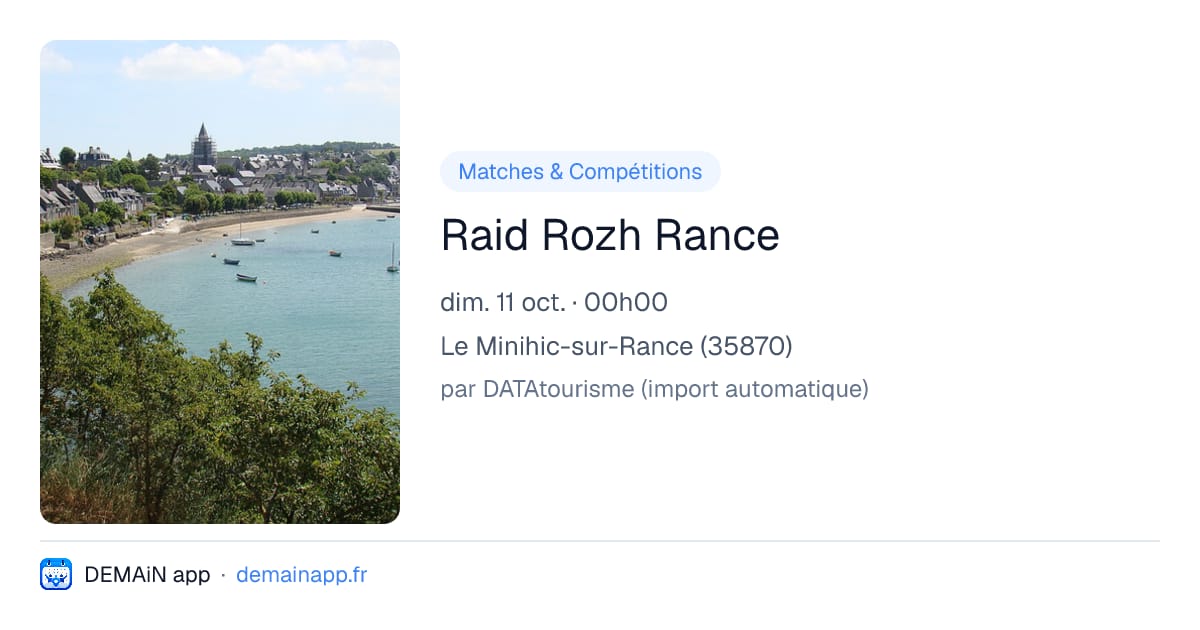 Raid Rozh Rance — Le Minihic-sur-Rance