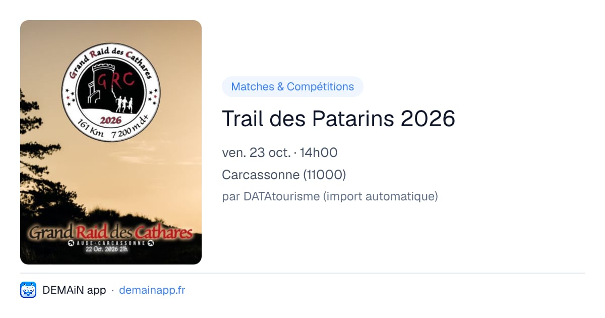 Trail des Patarins 2026 — Carcassonne