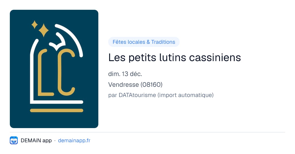 Les petits lutins cassiniens — Vendresse