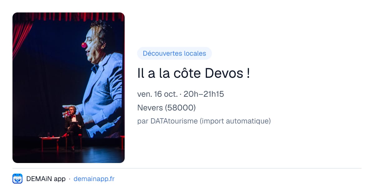 Il a la côte Devos ! — Nevers