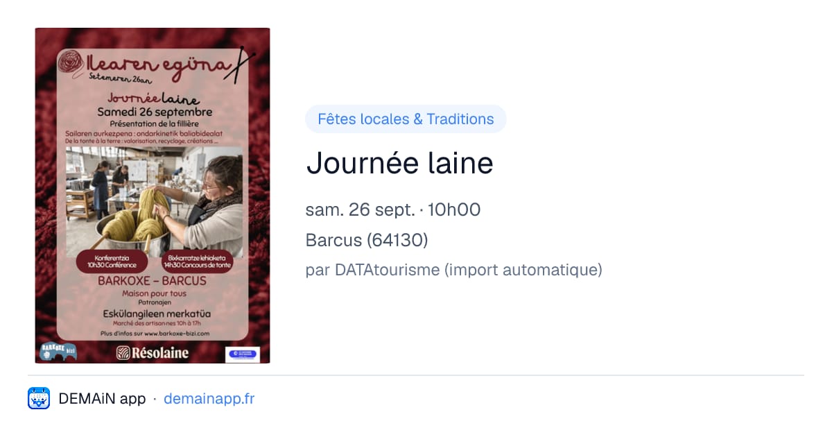 Journée laine — Barcus