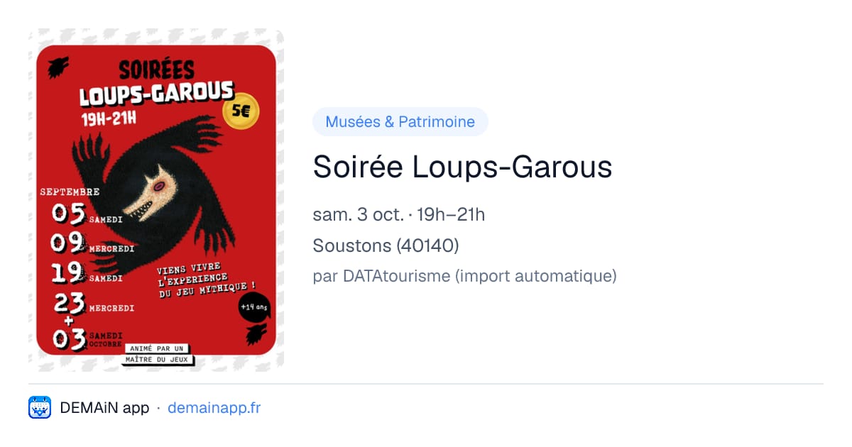 Soirée Loups-Garous — Soustons