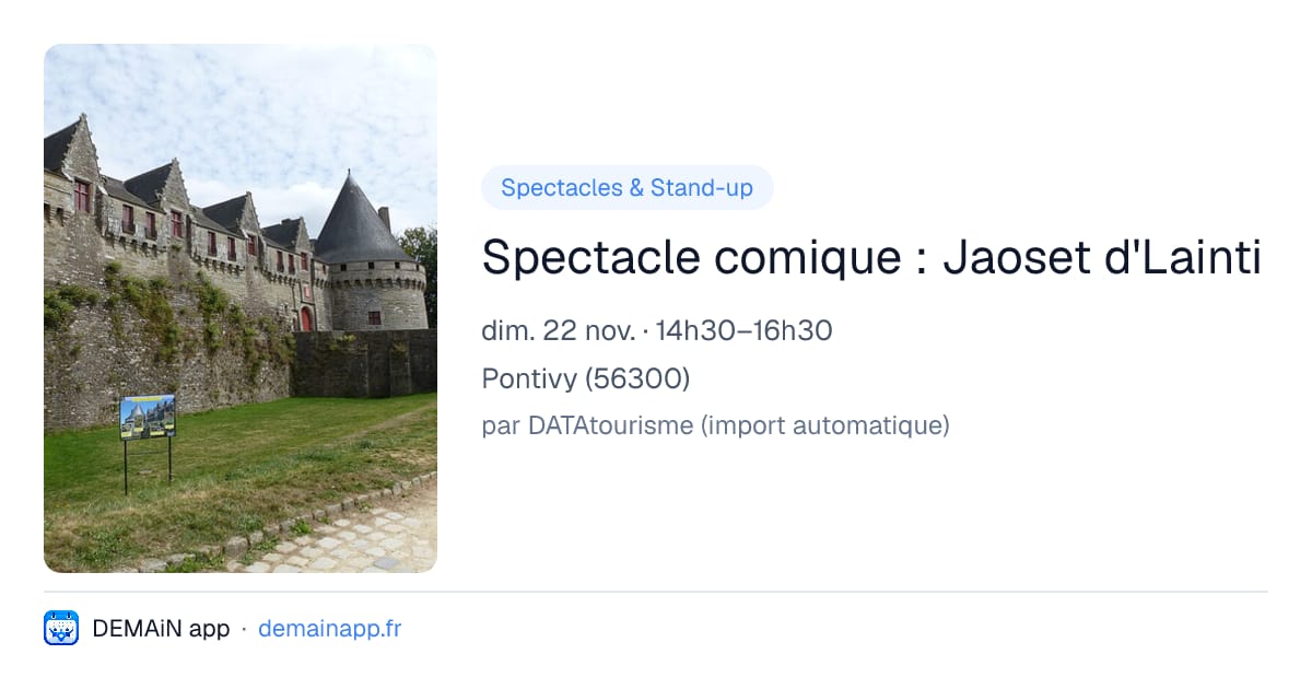 Spectacle comique : Jaoset d'Lainti — Pontivy