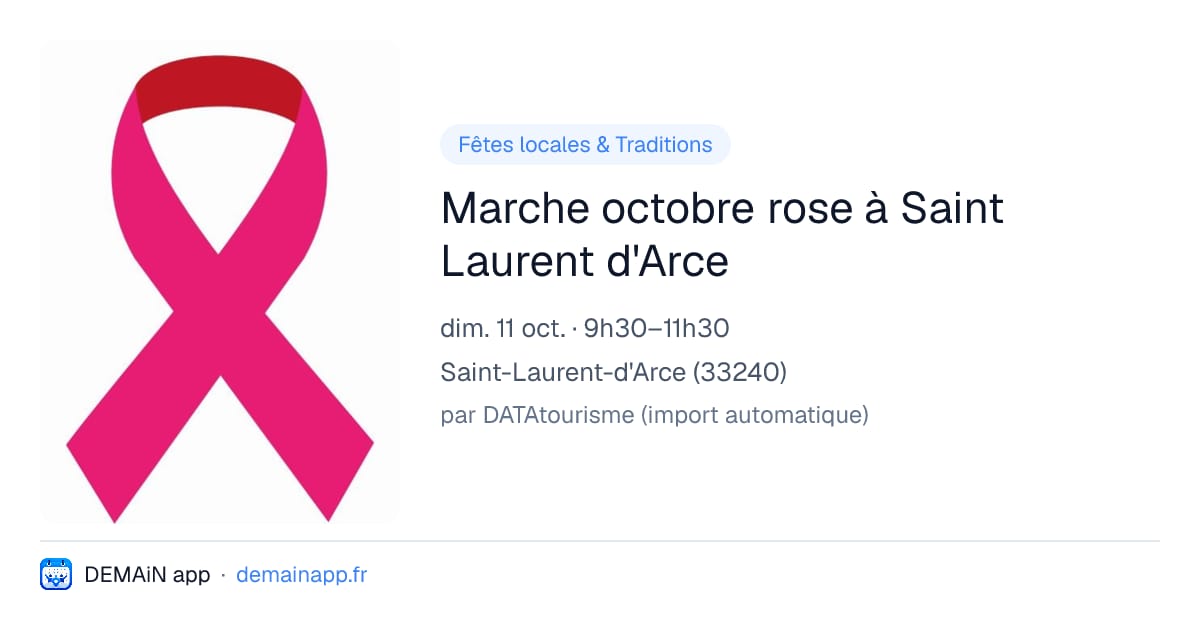 Marche octobre rose à Saint Laurent d'Arce — Saint-Laurent-d'Arce