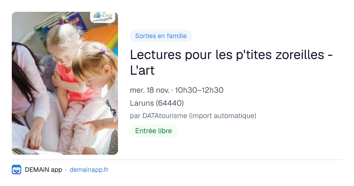 Lectures pour les p'tites zoreilles - L'art — Laruns