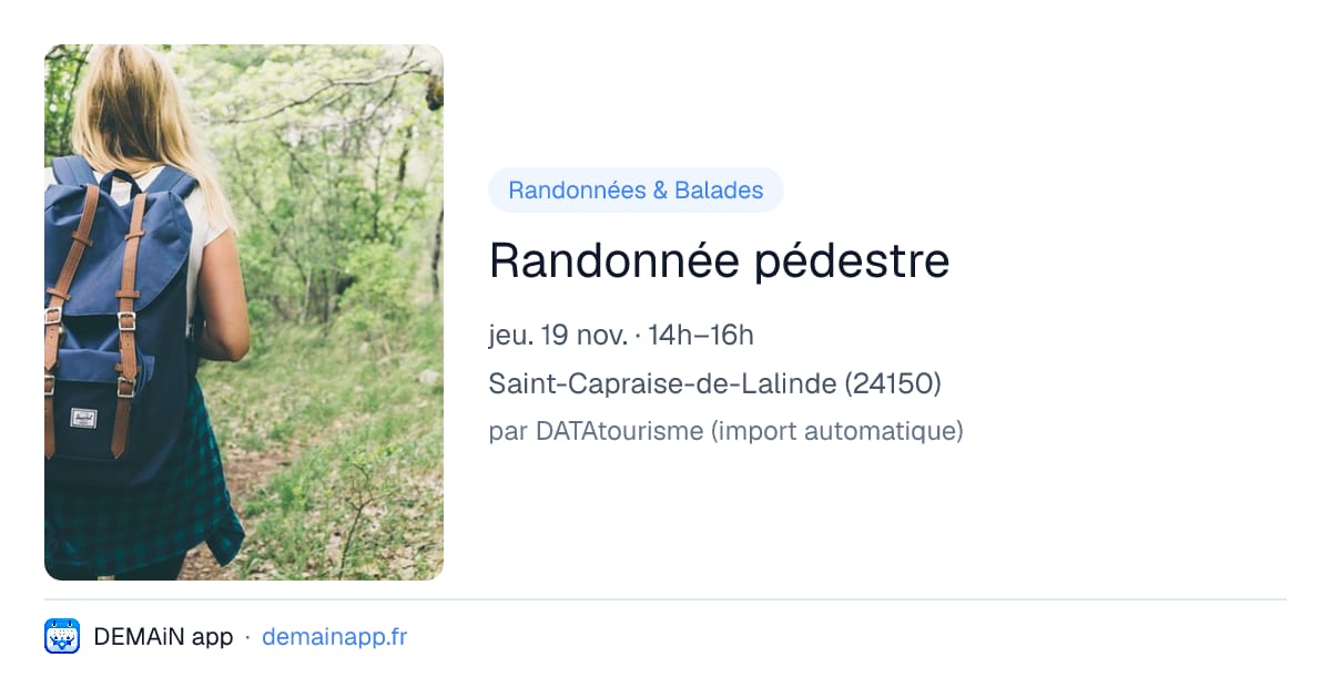 Randonnée pédestre — Saint-Capraise-de-Lalinde