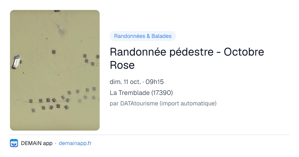 Randonnée pédestre - Octobre Rose — La Tremblade