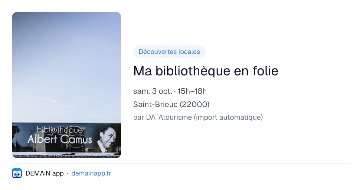 Ma bibliothèque en folie — Saint-Brieuc