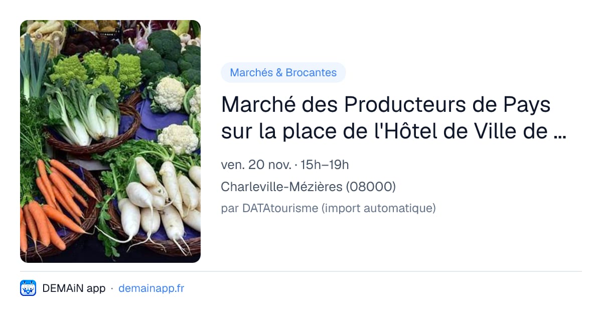 Marché des Producteurs de Pays sur la place de l'Hôtel de Ville de Mézières — Charleville-Mézières