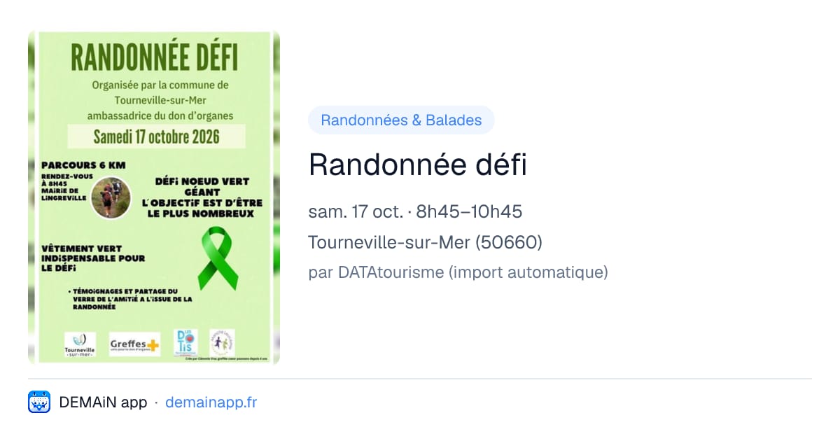 Randonnée défi — Tourneville-sur-Mer