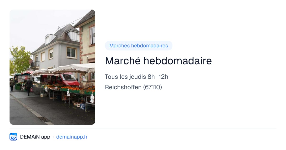 Marché hebdomadaire — Reichshoffen