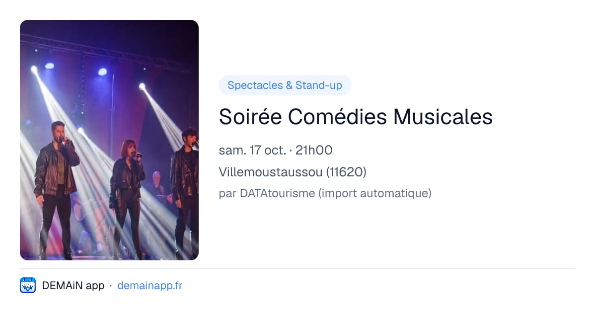 Soirée Comédies Musicales — Villemoustaussou