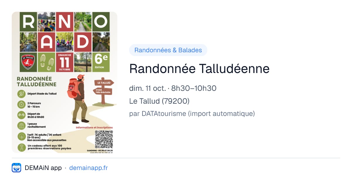 Randonnée Talludéenne — Le Tallud