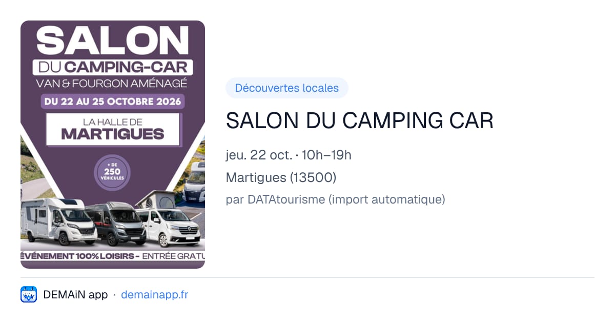 SALON DU CAMPING CAR — Martigues