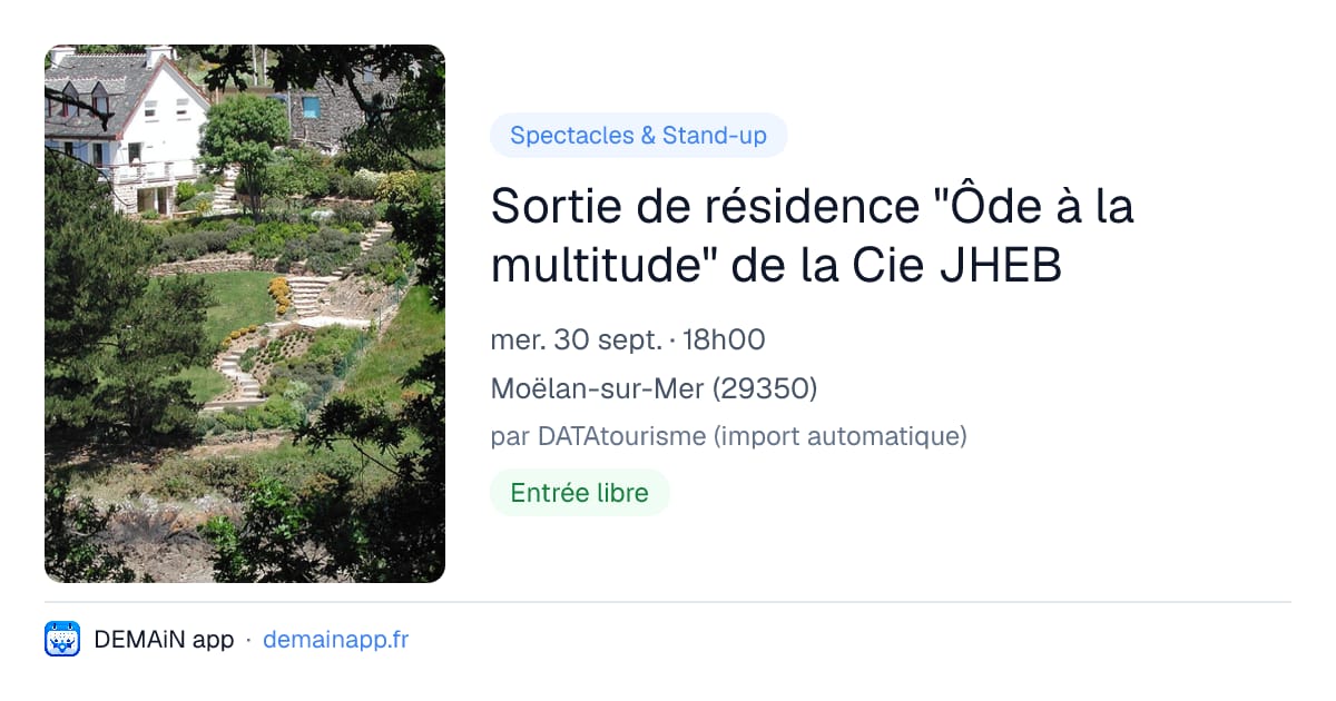 Sortie de résidence "Ôde à la multitude" de la Cie JHEB — Moëlan-sur-Mer
