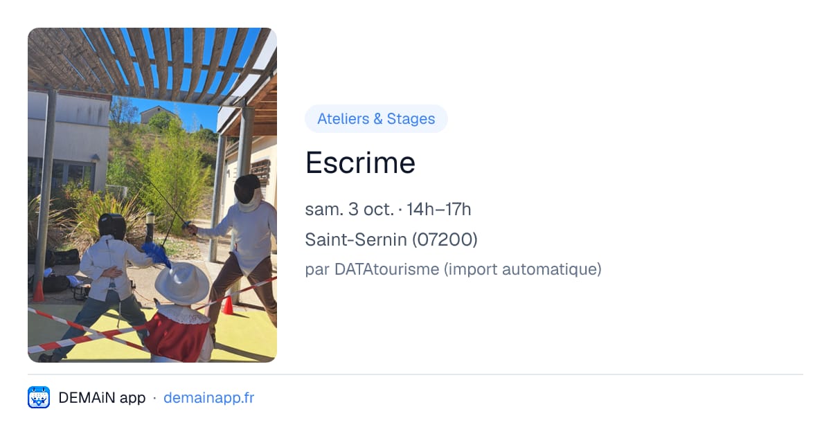 Escrime — Saint-Sernin