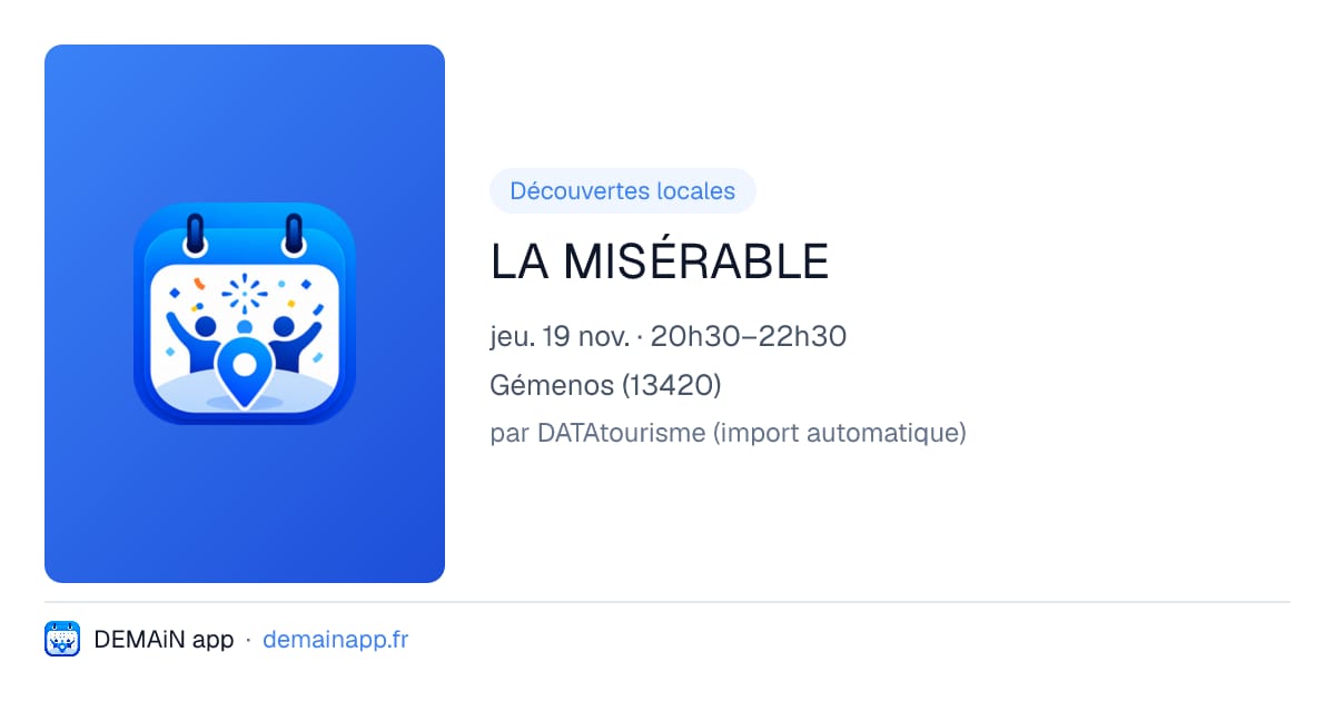 LA MISÉRABLE — Gémenos