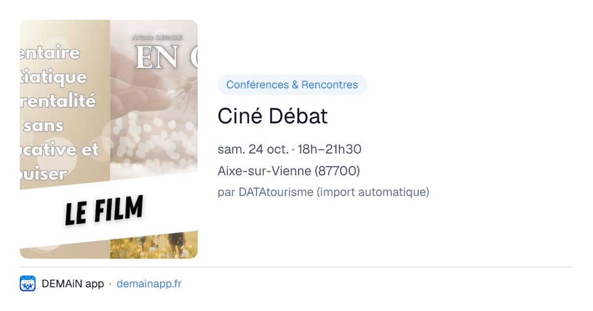 Ciné Débat — Aixe-sur-Vienne