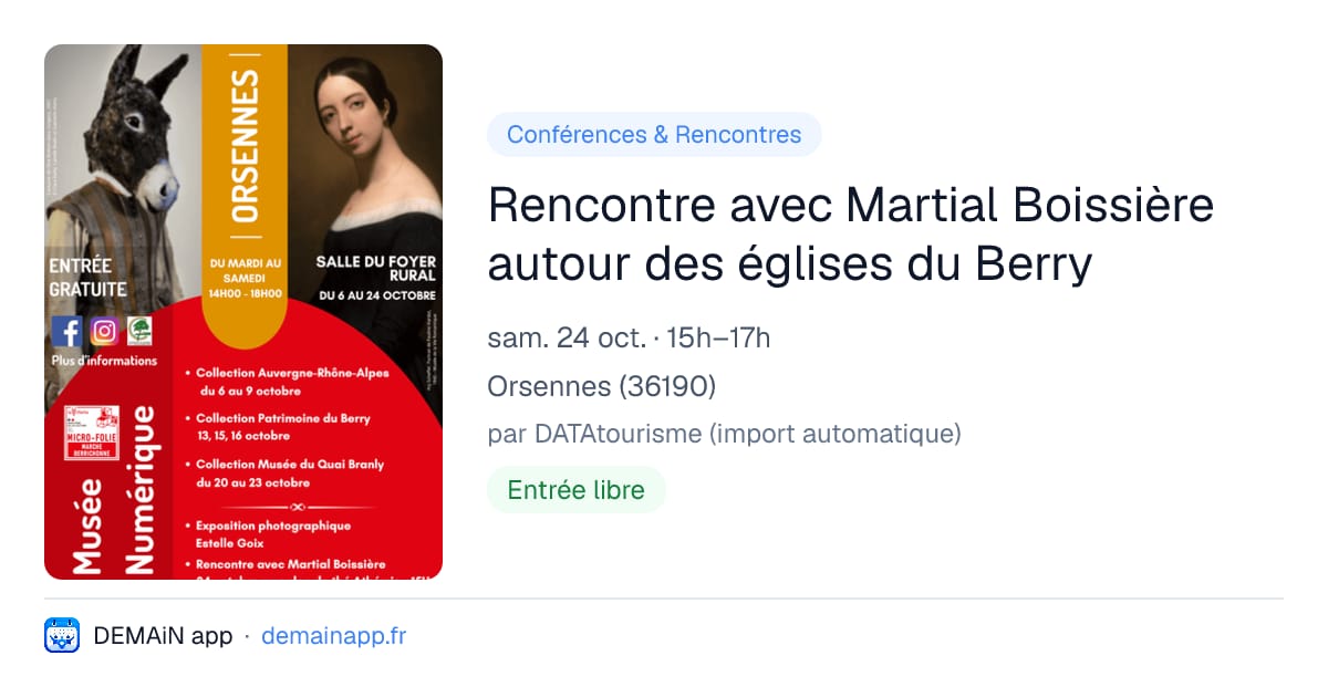 Rencontre avec Martial Boissière autour des églises du Berry — Orsennes