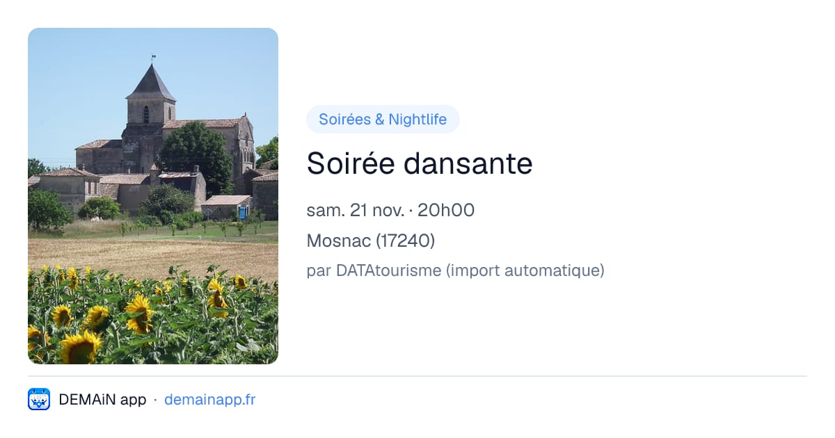 Soirée dansante — Mosnac