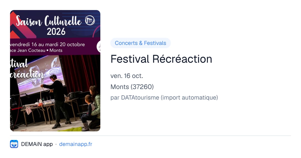 Festival Récréaction — Monts