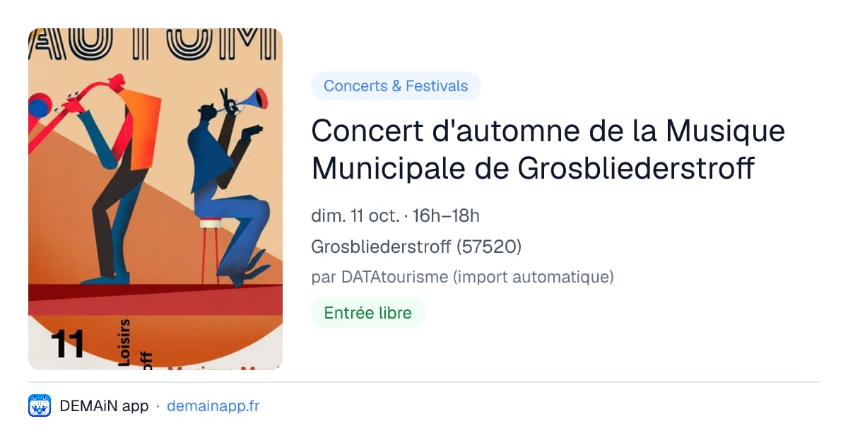 Concert d'automne de la Musique Municipale de Grosbliederstroff — Grosbliederstroff