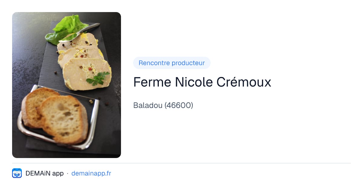 Ferme Nicole Crémoux — Baladou
