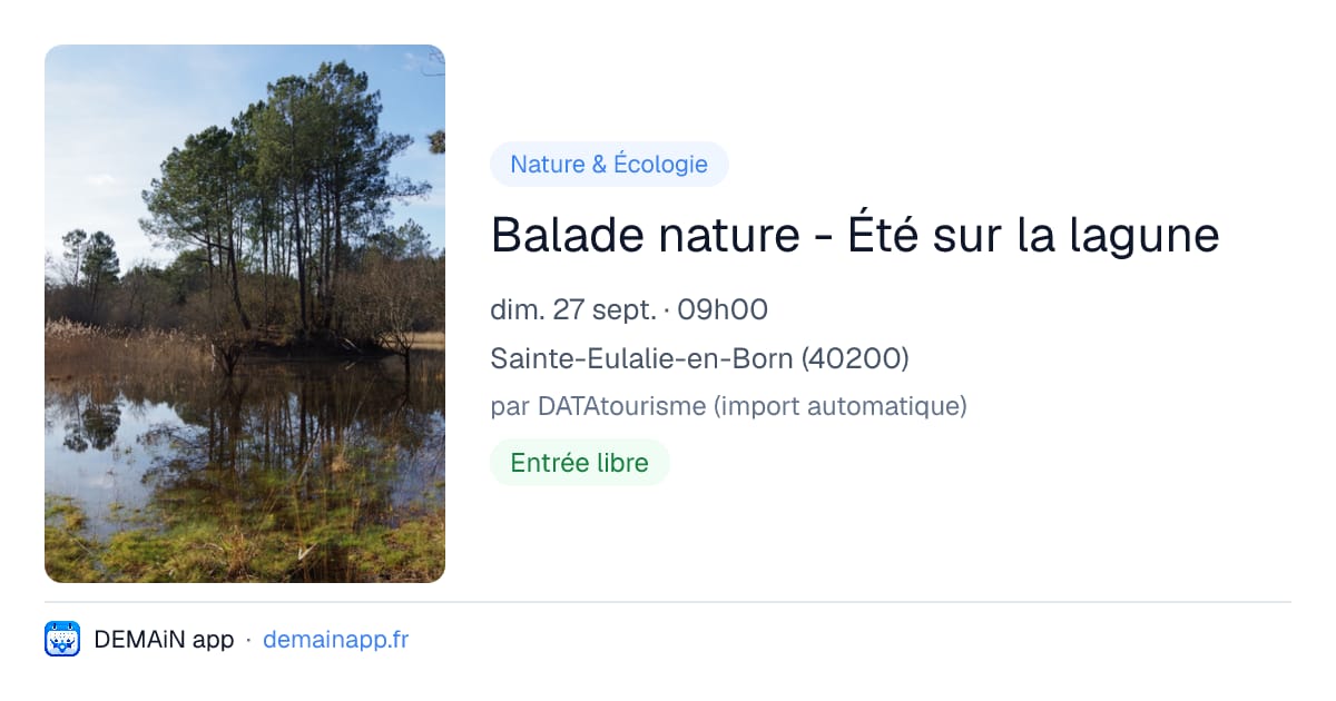 Balade nature - Été sur la lagune — Sainte-Eulalie-en-Born