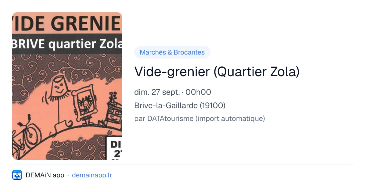 Vide-grenier (Quartier Zola) — Brive-la-Gaillarde