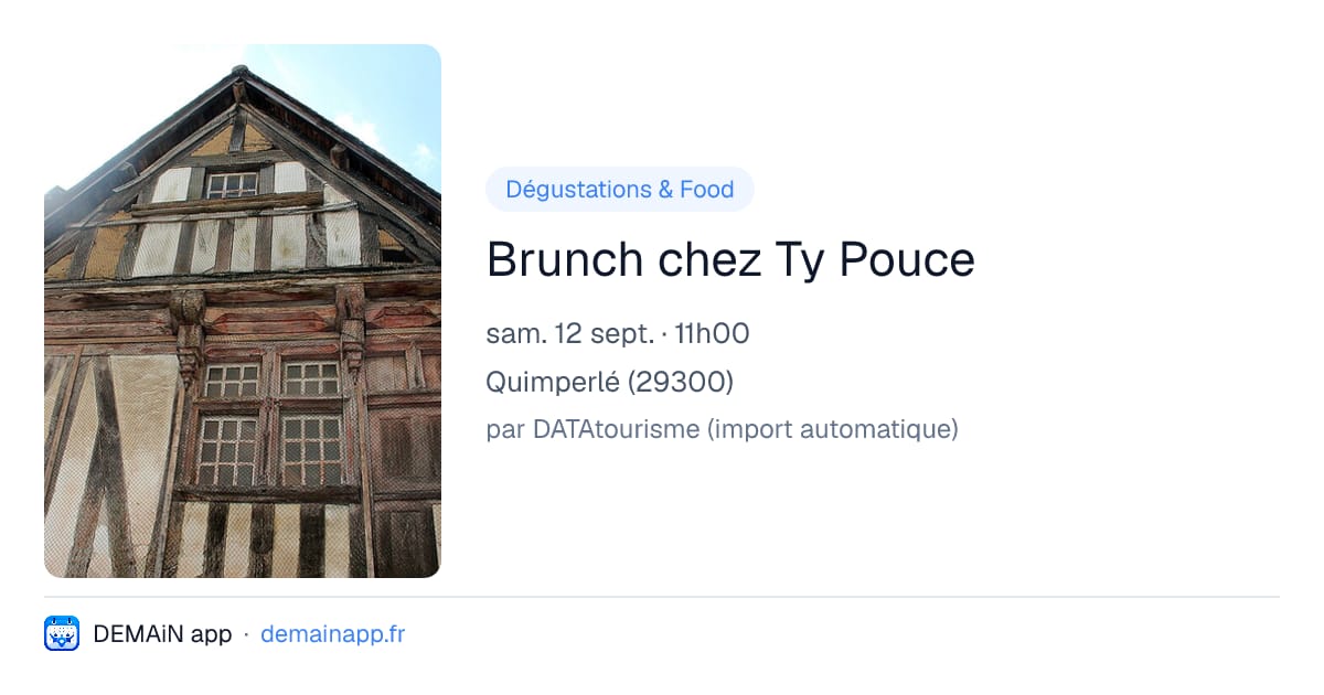 Brunch chez Ty Pouce — Quimperlé