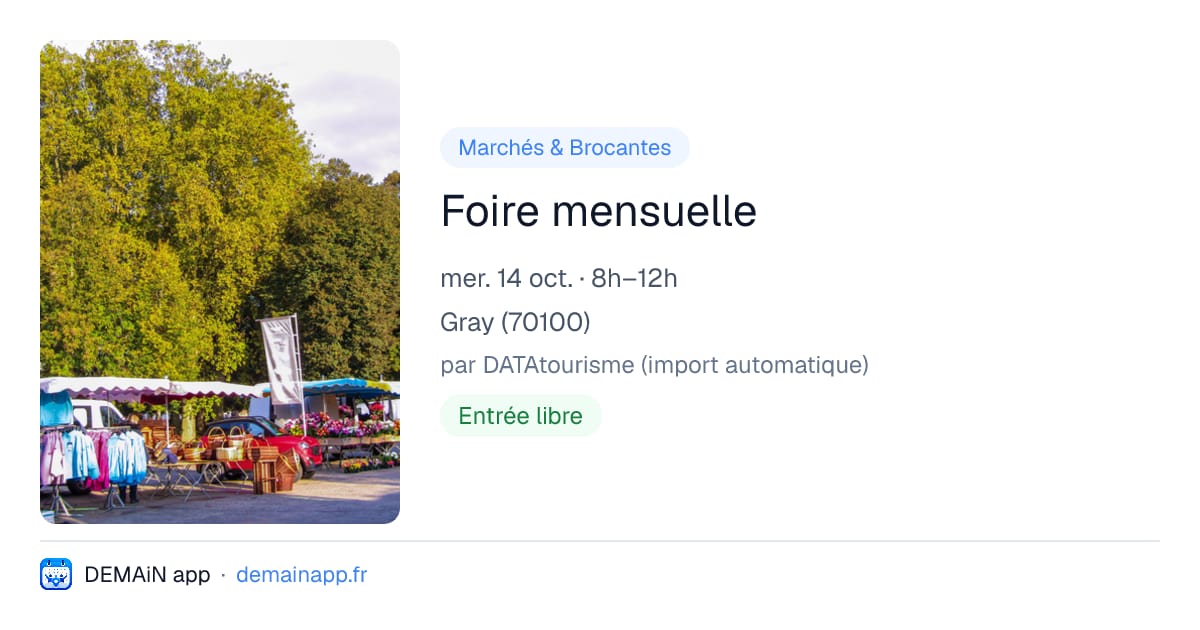 Foire mensuelle — Gray