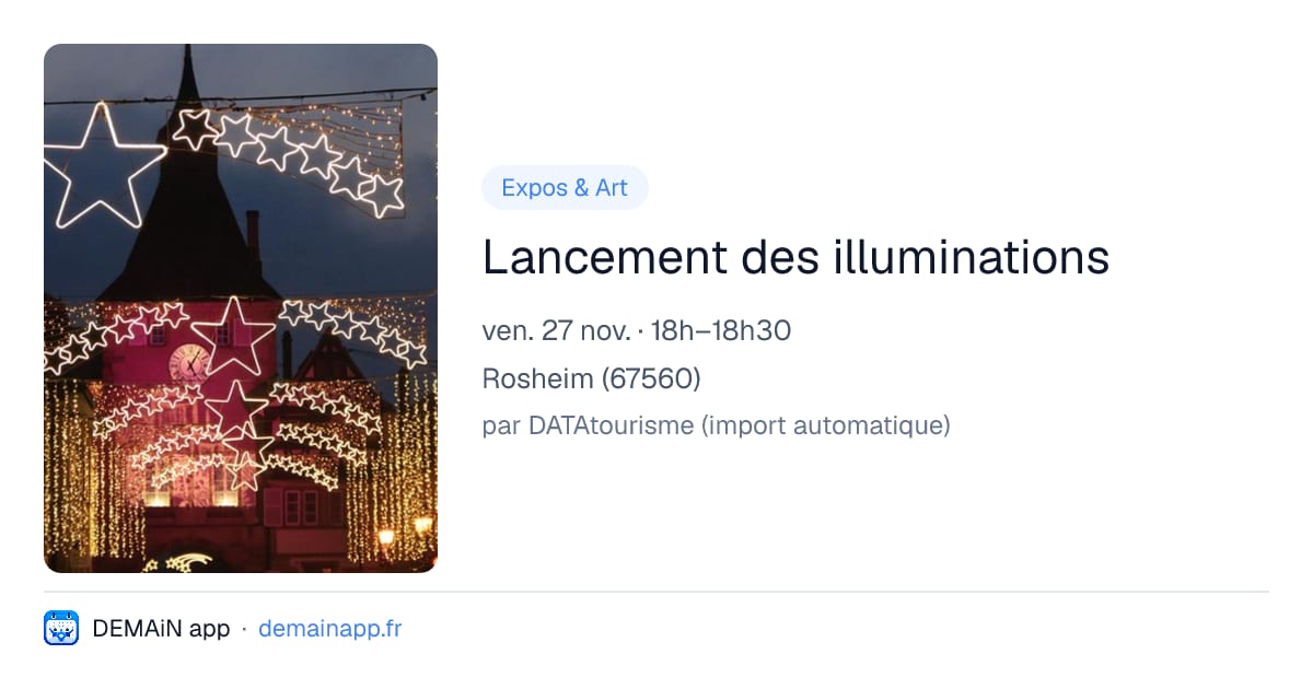Lancement des illuminations — Rosheim