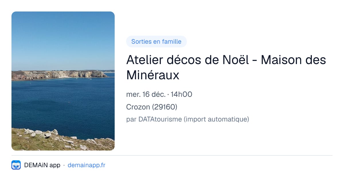 Atelier décos de Noël - Maison des Minéraux — Crozon