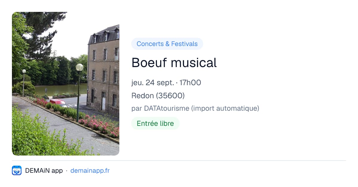 Boeuf musical — Redon