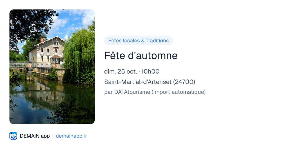 Fête d'automne — Saint-Martial-d'Artenset