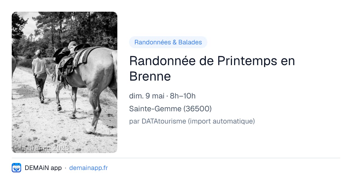 Randonnée de Printemps en Brenne — Sainte-Gemme