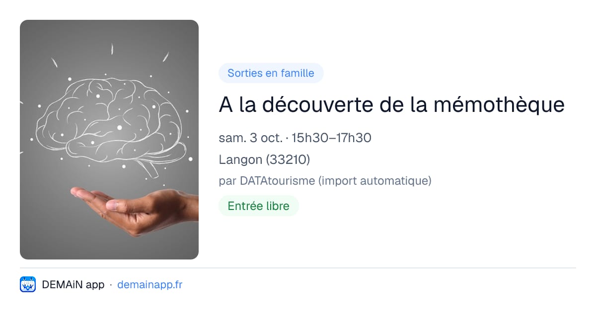 A la découverte de la mémothèque — Langon