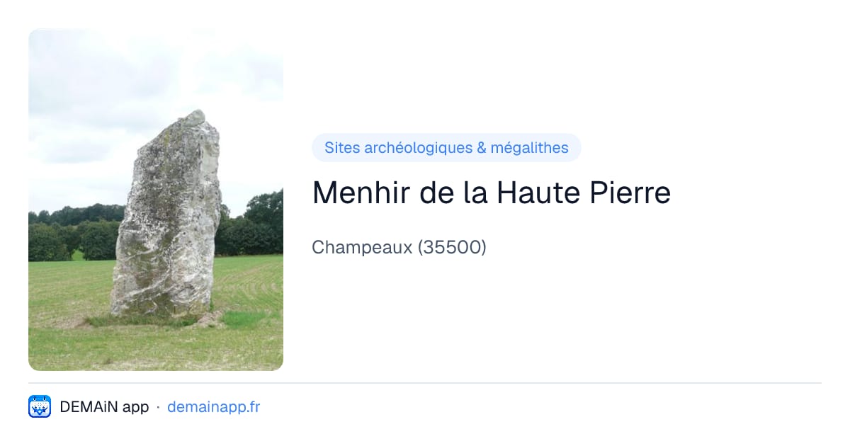 Menhir de la Haute Pierre — Champeaux