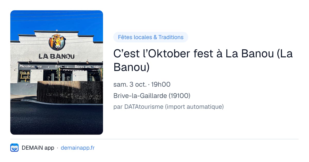 C’est l’Oktober fest à La Banou (La Banou) — Brive-la-Gaillarde