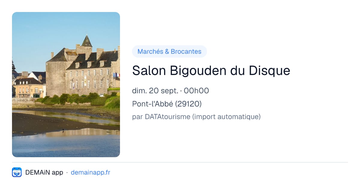 Salon Bigouden du Disque — Pont-l'Abbé
