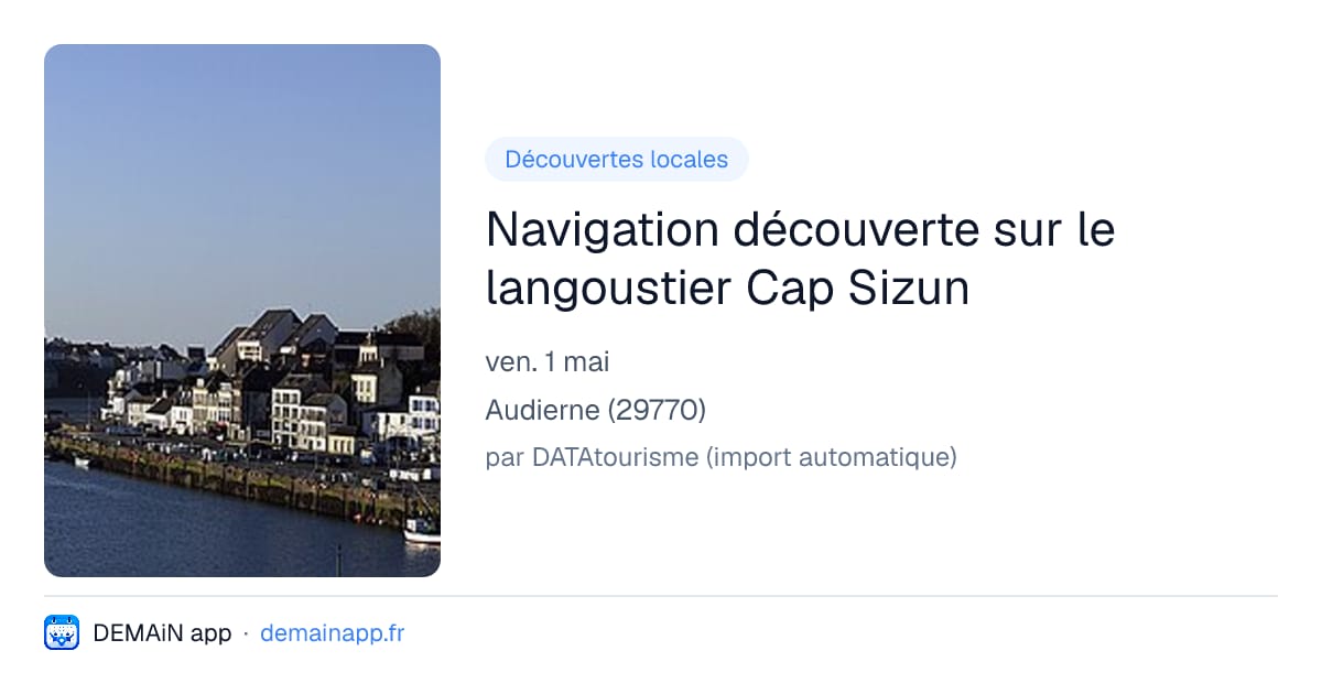 Navigation découverte sur le langoustier Cap Sizun — Audierne
