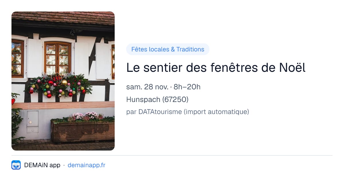 Le sentier des fenêtres de Noël — Hunspach