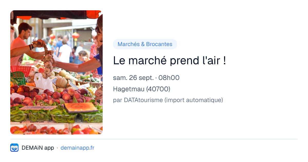 Le marché prend l'air ! — Hagetmau