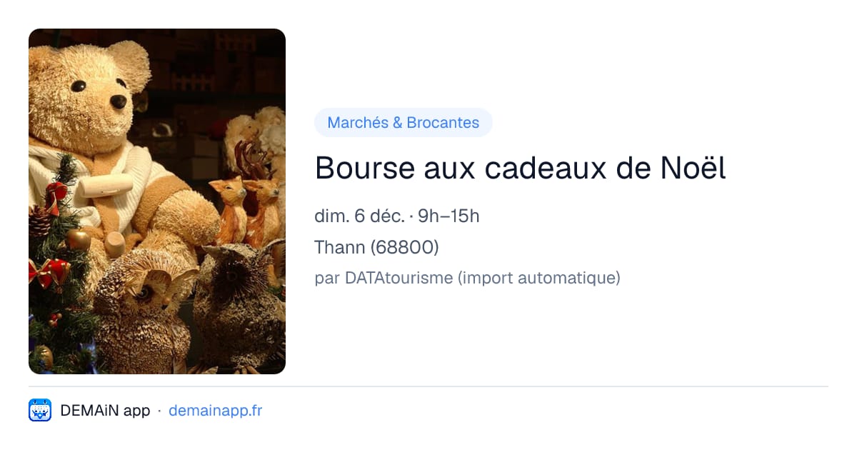 Bourse aux cadeaux de Noël — Thann