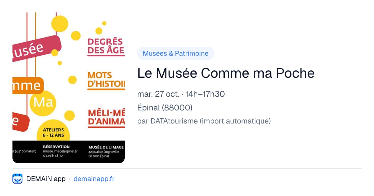 Le Musée Comme ma Poche — Épinal