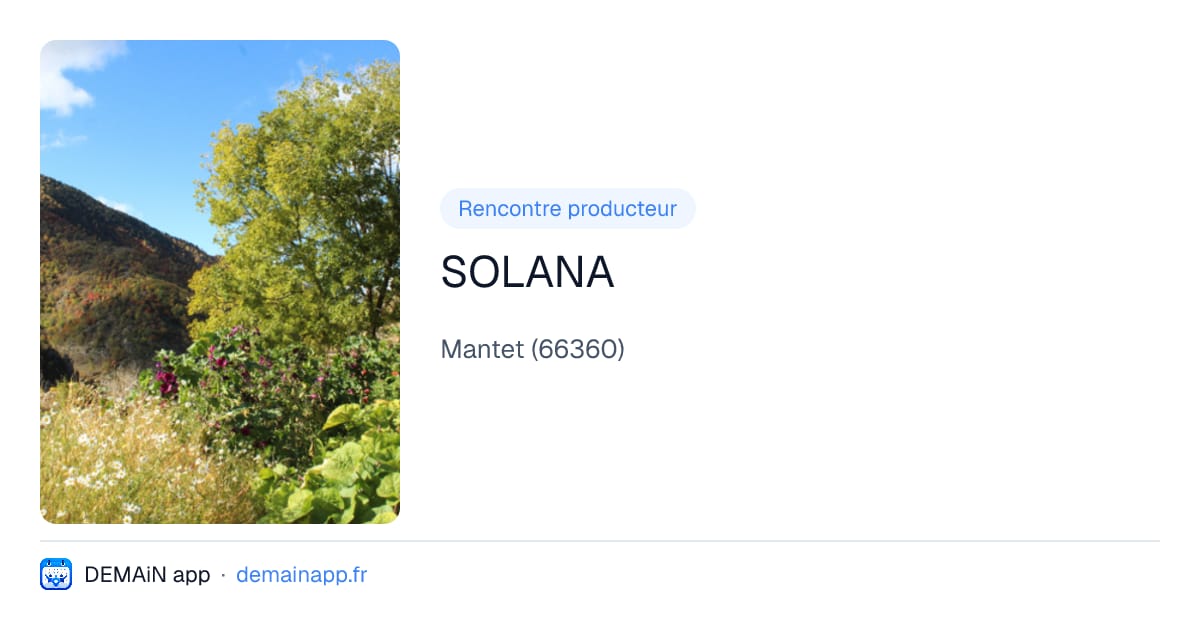 SOLANA — Mantet