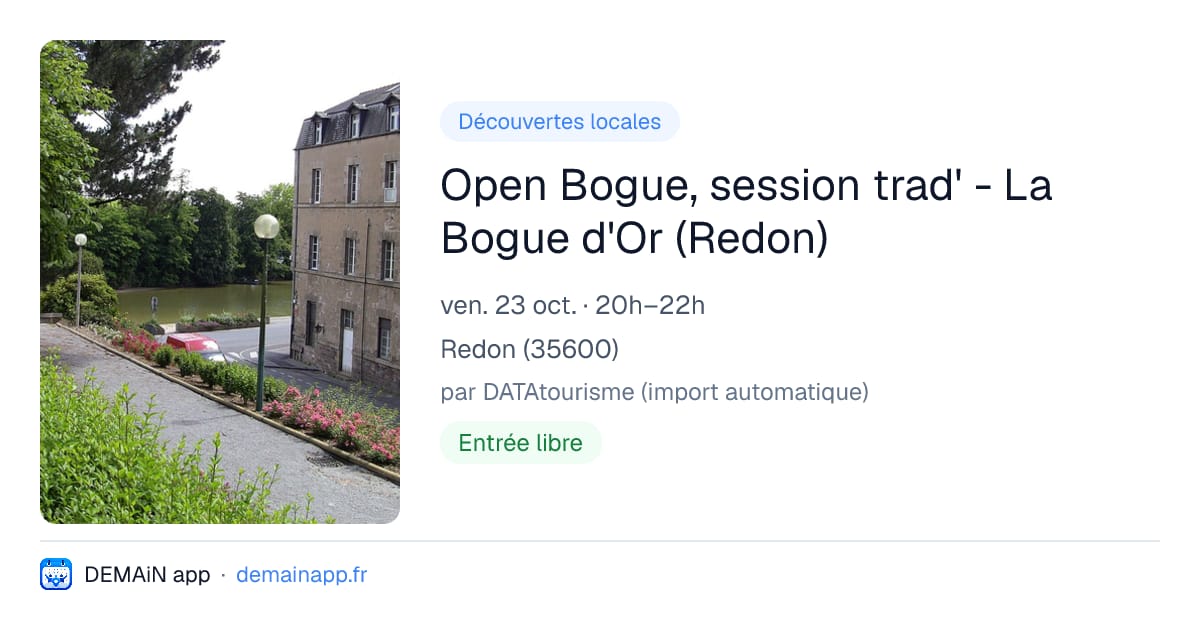 Open Bogue, session trad' - La Bogue d'Or (Redon) — Redon