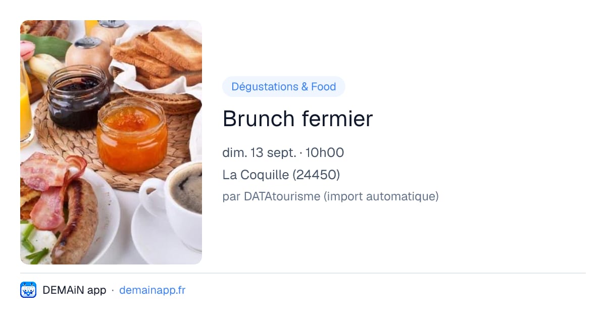 Brunch fermier — La Coquille