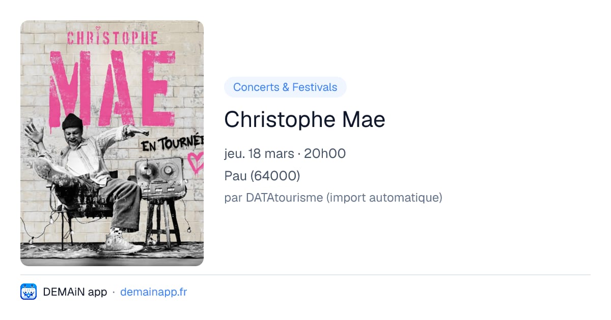 Christophe Mae — Pau