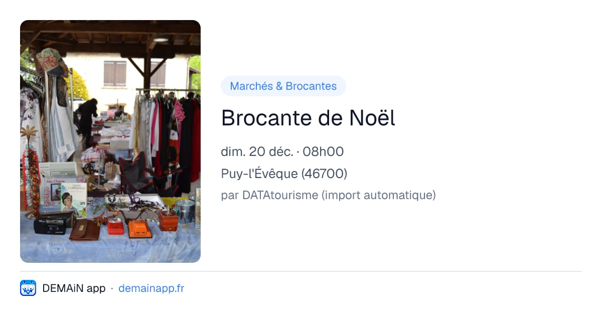 Brocante de Noël — Puy-l'Évêque